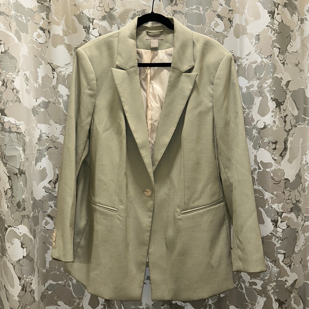 H&M muted/mint green Blazer
